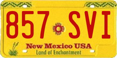 NM license plate 857SVI