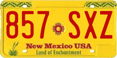 NM license plate 857SXZ