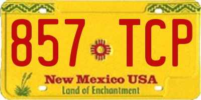 NM license plate 857TCP