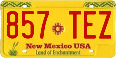 NM license plate 857TEZ