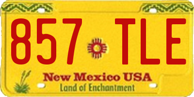 NM license plate 857TLE