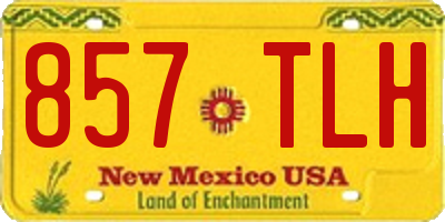 NM license plate 857TLH