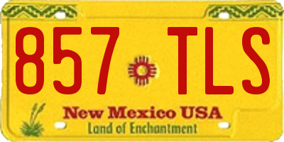 NM license plate 857TLS