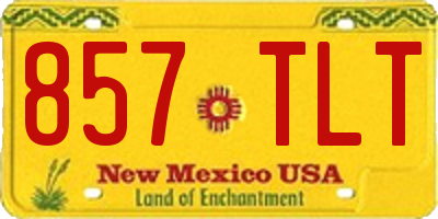 NM license plate 857TLT