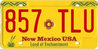 NM license plate 857TLU