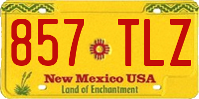 NM license plate 857TLZ