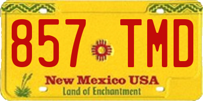 NM license plate 857TMD