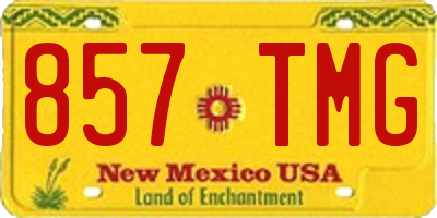 NM license plate 857TMG