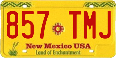 NM license plate 857TMJ
