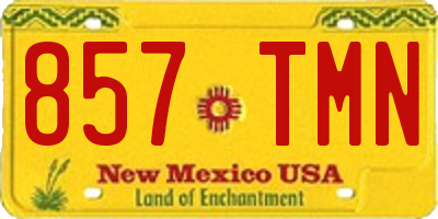 NM license plate 857TMN