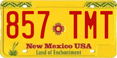 NM license plate 857TMT