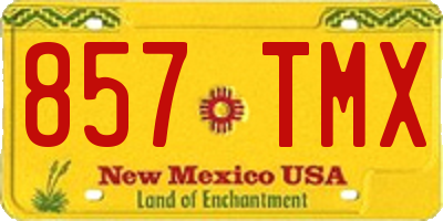 NM license plate 857TMX