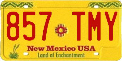NM license plate 857TMY