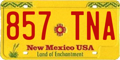 NM license plate 857TNA