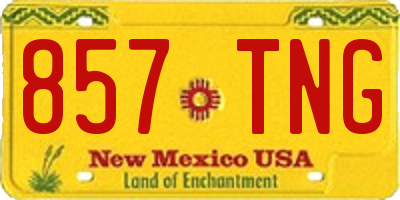 NM license plate 857TNG
