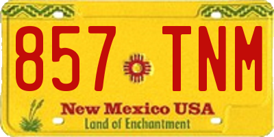 NM license plate 857TNM