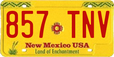 NM license plate 857TNV