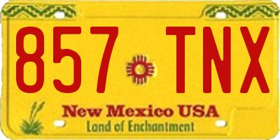 NM license plate 857TNX