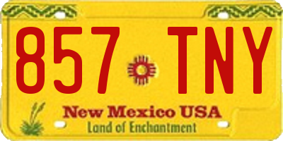 NM license plate 857TNY