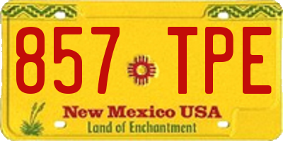 NM license plate 857TPE