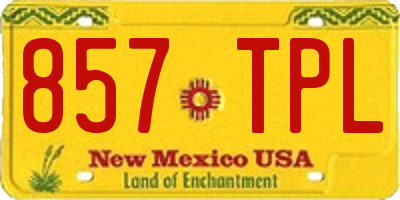 NM license plate 857TPL
