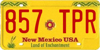 NM license plate 857TPR