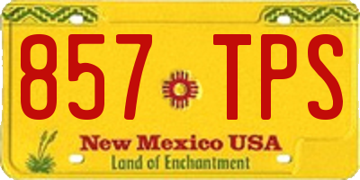 NM license plate 857TPS