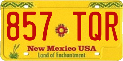 NM license plate 857TQR