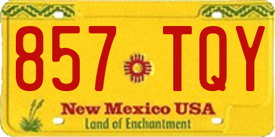NM license plate 857TQY