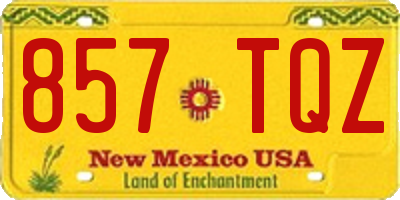 NM license plate 857TQZ