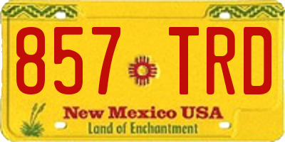 NM license plate 857TRD