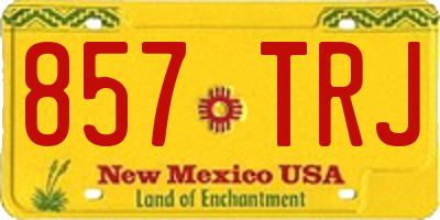 NM license plate 857TRJ