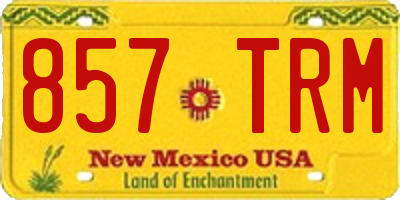NM license plate 857TRM