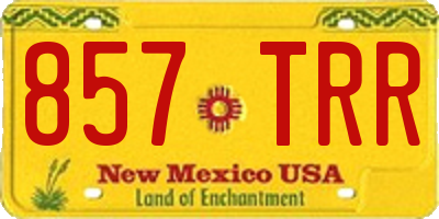 NM license plate 857TRR