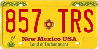 NM license plate 857TRS