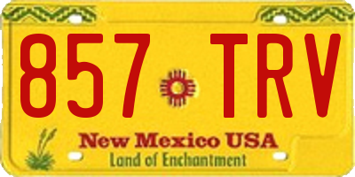 NM license plate 857TRV