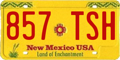 NM license plate 857TSH