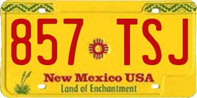 NM license plate 857TSJ