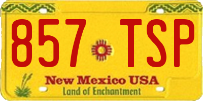 NM license plate 857TSP