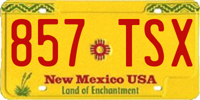 NM license plate 857TSX