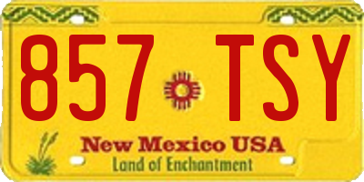 NM license plate 857TSY