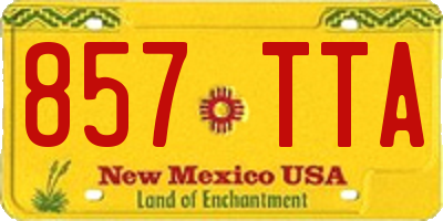 NM license plate 857TTA