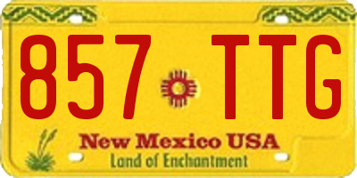 NM license plate 857TTG