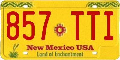 NM license plate 857TTI