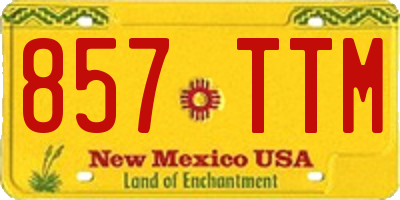 NM license plate 857TTM