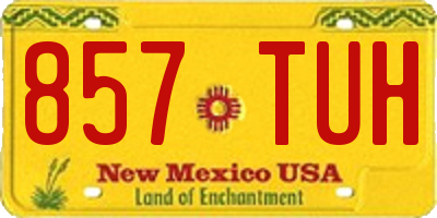 NM license plate 857TUH