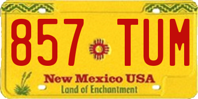 NM license plate 857TUM