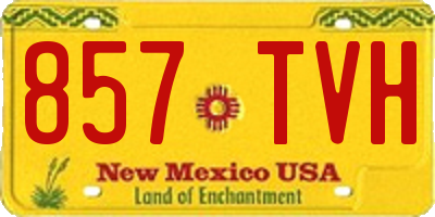 NM license plate 857TVH