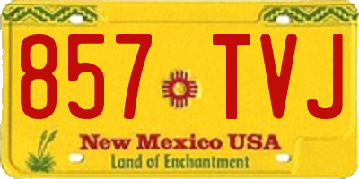 NM license plate 857TVJ