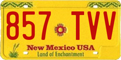 NM license plate 857TVV